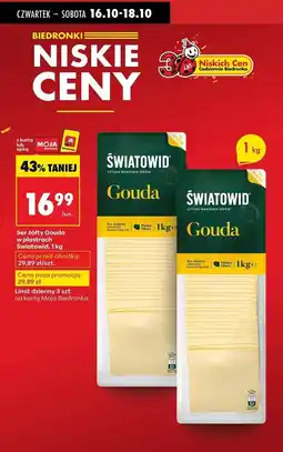 Biedronka Ser gouda plastry Światowid oferta