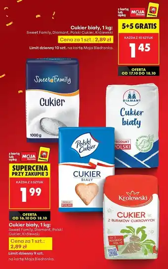 Biedronka Cukier biały Polski oferta