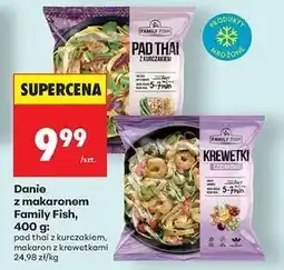 Biedronka Dannie krewetki czosnkowe z makaronem Family Fish oferta