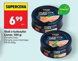 Biedronka Tuńczyk stek z kroplą sosu własnego Lisner oferta