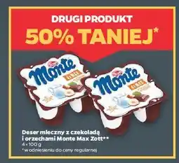 Netto Deser mleczno-czekoladowy z orzechami Zott Monte Max oferta