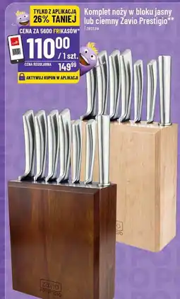 Polomarket Komplet noży w bloku jasny lub ciemny Zavio Prestigio oferta