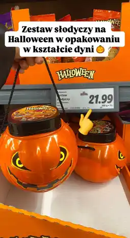 Lidl Zestaw słodyczy Halloween w opakowaniu dynia Lidl oferta