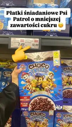 Lidl Płatki śniadaniowe Choco Treats Psi Patrol Crownfield oferta