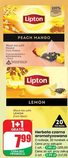 Dino Herbata czarna Peach Mango Lipton oferta