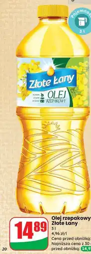 Dino Olej rzepakowy 3 l Złote Łany oferta