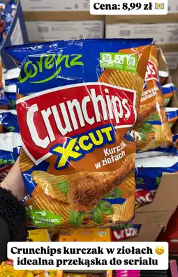 Intermarche Chipsy Crunchips X-Cut kurczak w ziołach Lorenz oferta