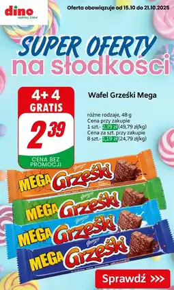 Dino Wafel Grześki Mega 4+4 GRATIS oferta