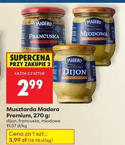 Biedronka Musztarda Premium dijon Madero oferta