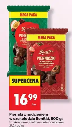 Biedronka Pierniki truskawkowe z nadzieniem w czekoladzie Bonitki oferta