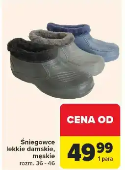 Carrefour Śniegowce lekkie damskie męskie oferta