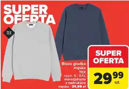 Carrefour Bluza gładka męska TEX oferta