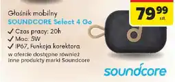 Carrefour Głośnik mobilny SOUNDCORE Select 4 Go oferta