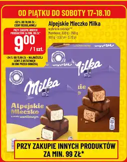 Polomarket Alpejskie Mleczko wybrane rodzaje Milka oferta