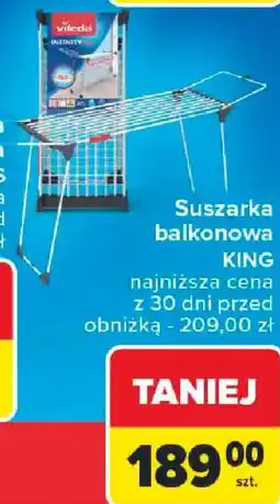 Carrefour Suszarka balkonowa KING VILEDA oferta