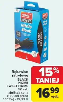 Carrefour Rękawice nitrylowe BLACK SWEET HOME oferta