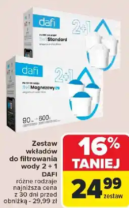 Carrefour Zestaw wkładów do filtrowania wody 2+1 DAFI oferta