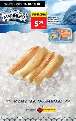 Biedronka Polędwiczki z mintaja Marinero Kids oferta