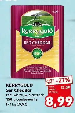 Kaufland Ser Cheddar red w plastrach Kerrygold oferta