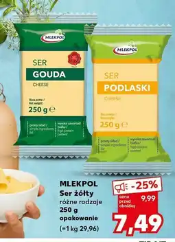 Kaufland Ser żółty gouda Mlekpol oferta