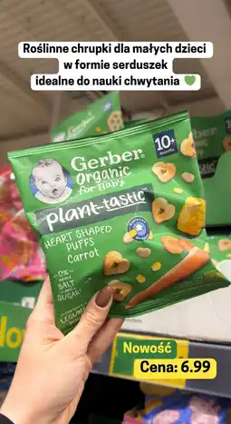 Kaufland Chrupki Gerber Organic Plant-tastic Heart Shaped Puffs Carrot oferta