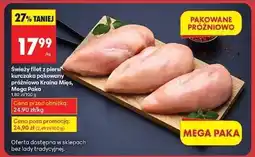 Biedronka Świeży filet z piersi kurczaka pakowany próżniowo Kraina Mięs , Mega Paka oferta