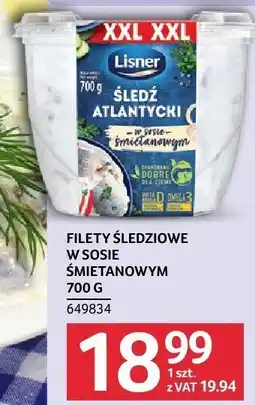 Selgros Filety śledziowe w sosie śmietanowym Lisner oferta