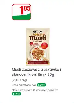 Dino Musli zbożowe z truskawką i słonecznikiem Emix oferta