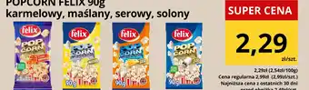 Supeco Popcorn Felix solony 90g oferta