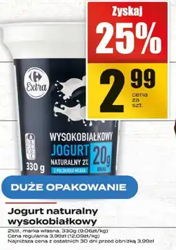 Supeco Jogurt naturalny wysokobiałkowy Carrefour oferta