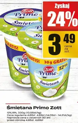 Supeco Śmietana Primo Zott oferta
