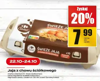 Jajka z chowu ściółkowego Carrefour
