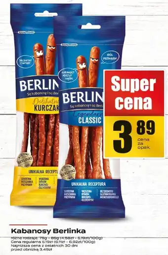 Kiełbasa Kabanosy Berlinka Berlinki