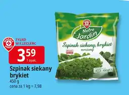 E.Leclerc Szpinak siekany brykiet Notre Jardin oferta
