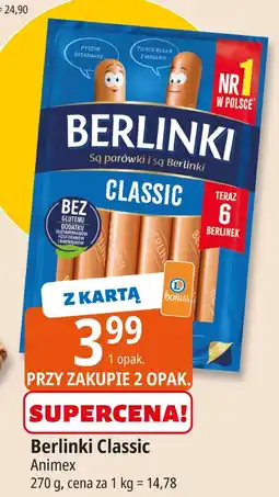E.Leclerc Parówki Berlinki Classic Animex oferta