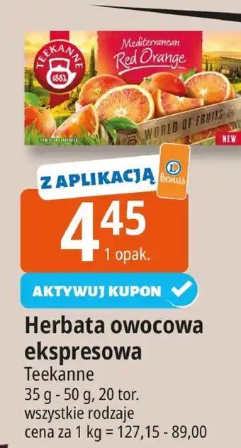 E.Leclerc Herbata owocowa ekspresowa Teekanne oferta