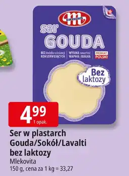 E.Leclerc Ser w plastrach Gouda/Sokół/Lavaiti bez laktozy Mlekovita oferta