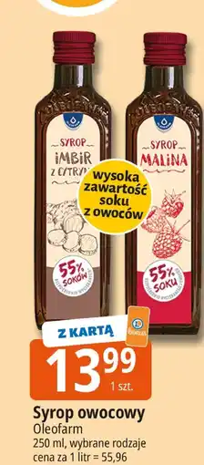 E.Leclerc Syrop owocowy Oleofarm malina oferta