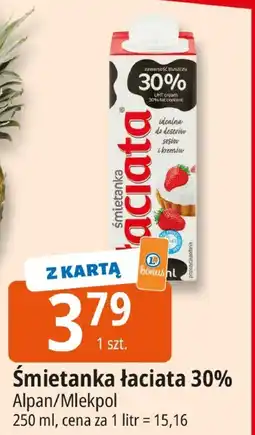 E.Leclerc Śmietanka łaciate 30% Alpan/Mlekpol oferta
