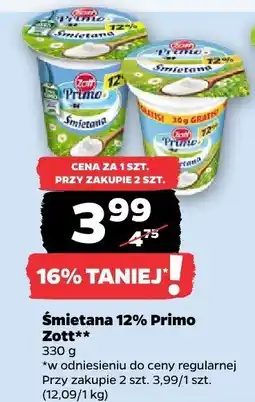 Netto Śmietana 12% Primo Zott oferta
