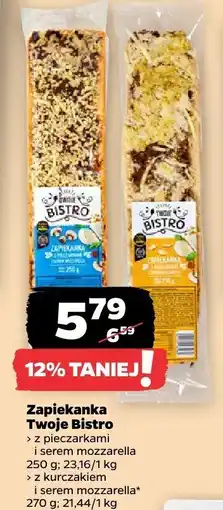 Netto Zapiekanka Twoje Bistro z pieczarkami i serem mozzarella oferta