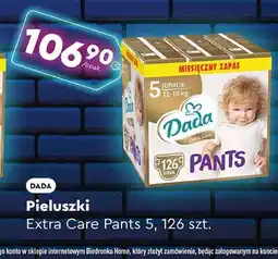 Biedronka Pieluchomajtki dla dzieci junior 5 Dada Extra Care oferta
