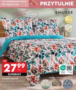 Biedronka Komplet pościeli dwustronnej z mikrofazy 220 x 200 cm + 2 70 80 Smukee Home oferta