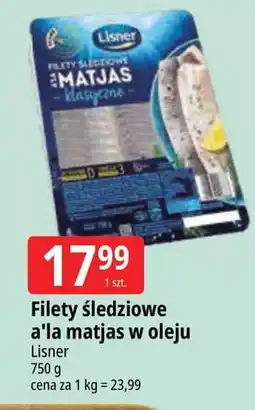 E.Leclerc Filety śledziowe a'la matjas klasyczne Lisner oferta
