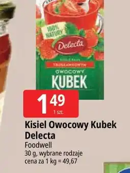 E.Leclerc Kisiel truskawkowy z kawałkami owoców Delecta Owocowy Kubek oferta