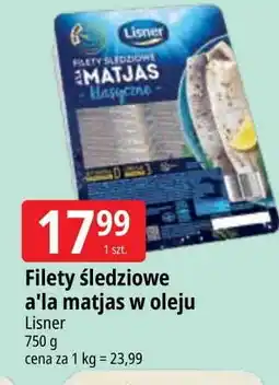 E.Leclerc Filety śledziowe a'la matjas klasyczne Lisner oferta