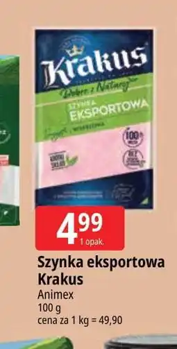 E.Leclerc Szynka eksportowa dobra z natury Krakus Animex oferta