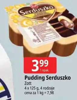 E.Leclerc Pudding czekoladowy z sosem waniliowym Zott Serduszko oferta