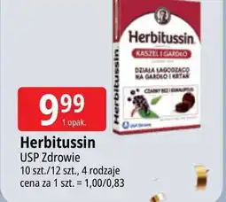 E.Leclerc Suplement diety kaszel i gardło w pastylkach do ssania czarny bez eukaliptus Herbitussin oferta