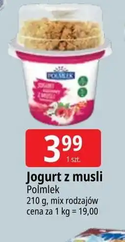 E.Leclerc Jogurt malinowy z musli Polmlek oferta